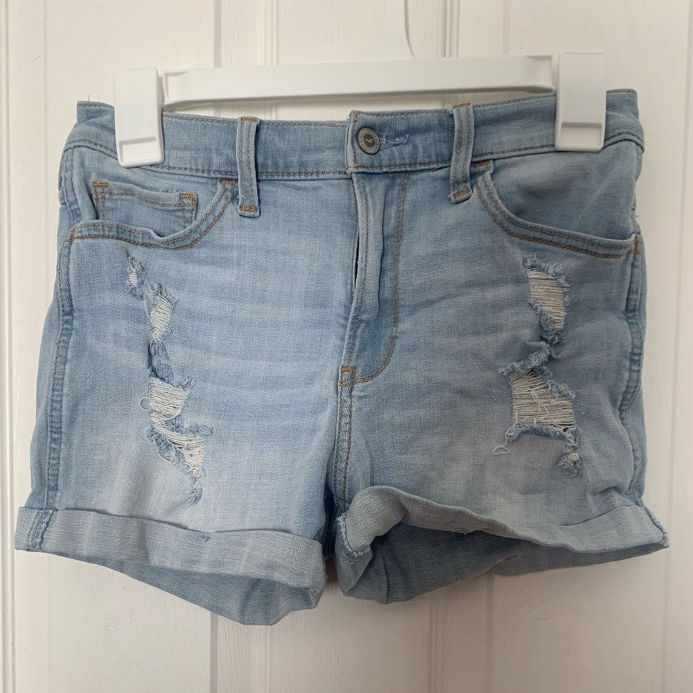 Hollister light wash denim shorts